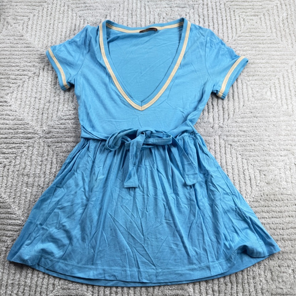 525 America Empire Waist Tunic Women's Medium Blue Coastal Balletcore Preppy